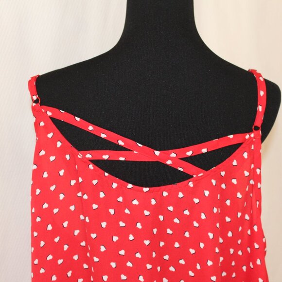 TORRID TANK CAMISOLE Hearts Criss Cross Back 4 4X 26 Pre-Loved - Picture 6 of 11